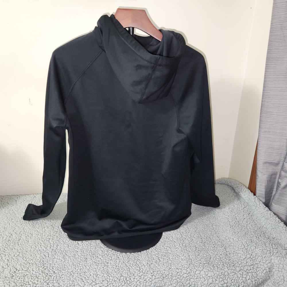 Nike Black Hoodie Sweatshirt with Large Swoosh Logo - Picture 4 of 4